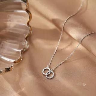 GLAMOR✨สร้อยคอเงินแท้ Accompany จี้สร้อยคอ จี้เงิน รักกัน สร้อยเงิน หรูหราระดับกลาง มีระดับ