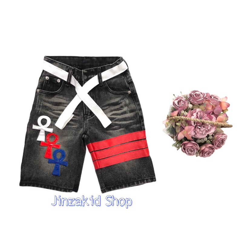 กางเกงยีนส์ขาสั้นDecam Danimเด็กมีเชือกแถมรี❗️S-3XL 3-12ปี ผ้านิ่มยืดทั้งตัวพร้อมส่ง🚙