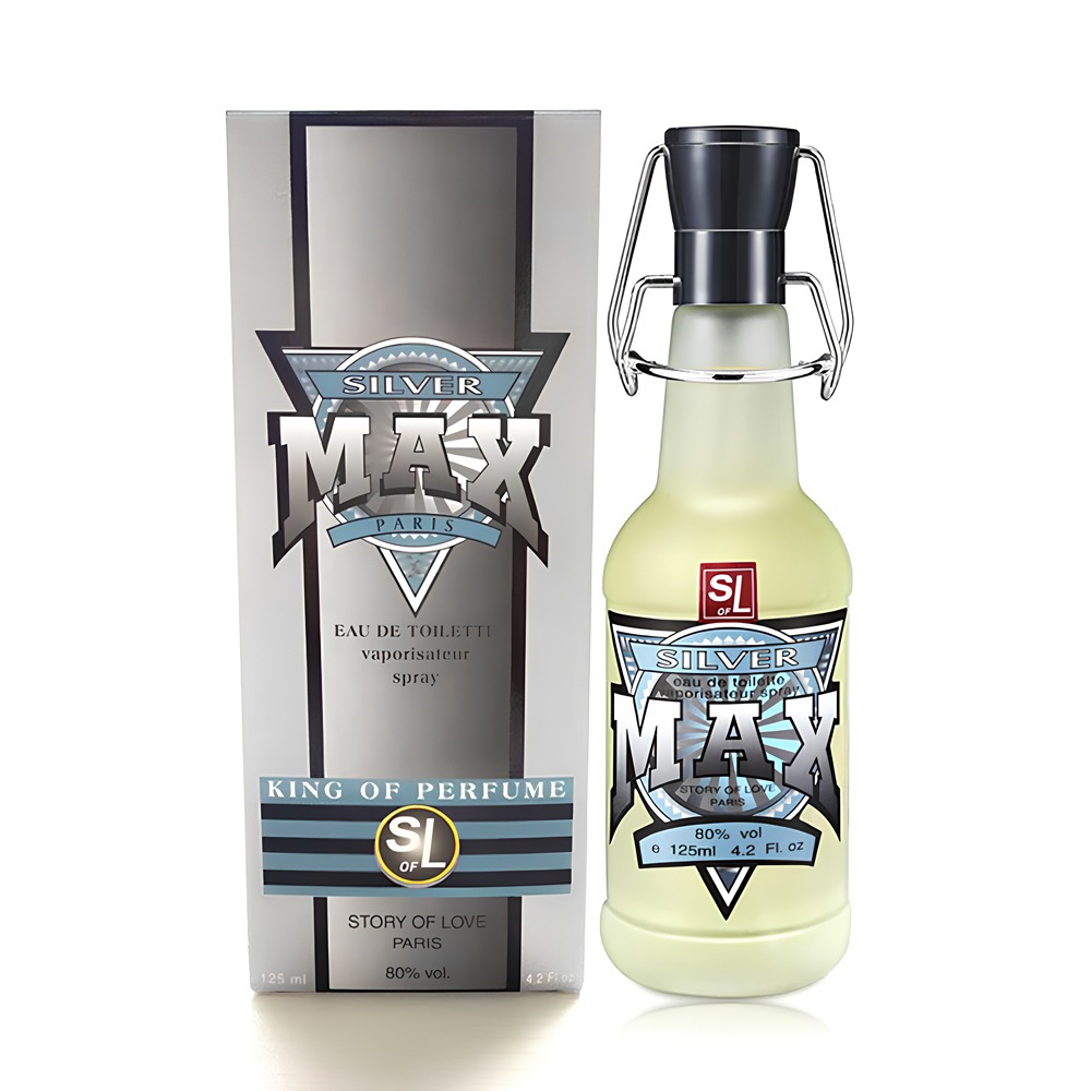 น้ำหอมผู้ชาย SIVER MAX PARIS 125ml กลิ่นซิตรัสและโน้ตวานิลลา ในขวดที่รีฟิลได้ กลิ่นที่ซ่อนความดึงดูด Perfume -9505