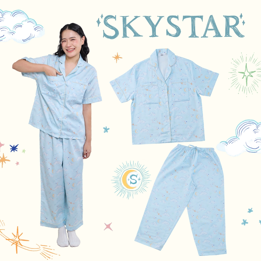 ชุดนอน sliptosleep - Skystar Pants Set