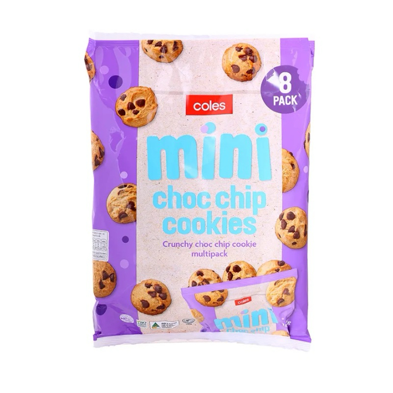 Coles Mini Choc Cookies 180 g. Mini Monkey Butter Biscuit 200 g. mini wafer โคลส์ มินิช็อคชิพคุกกี้ 