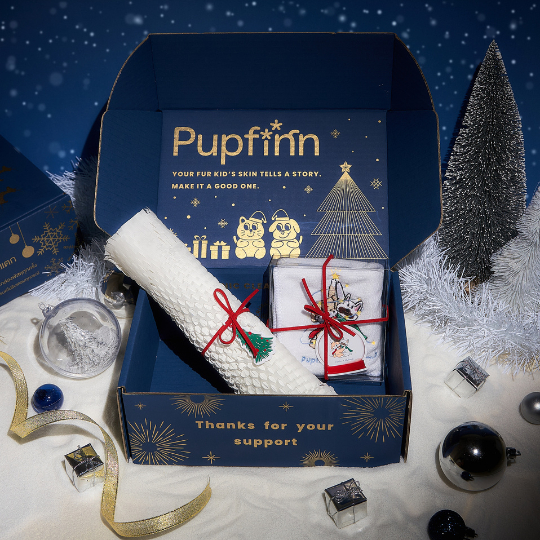 Christmas Box โฟมล้างหน้าสัตว์เลี้ยง+ผ้าไมโครไฟเบอร์ หนานุ่ม