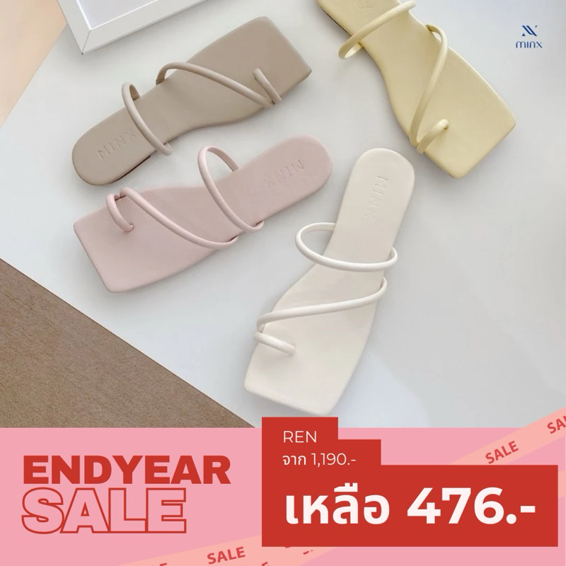 Minx รุ่น Ren รองเท้าแตะส้นแบน