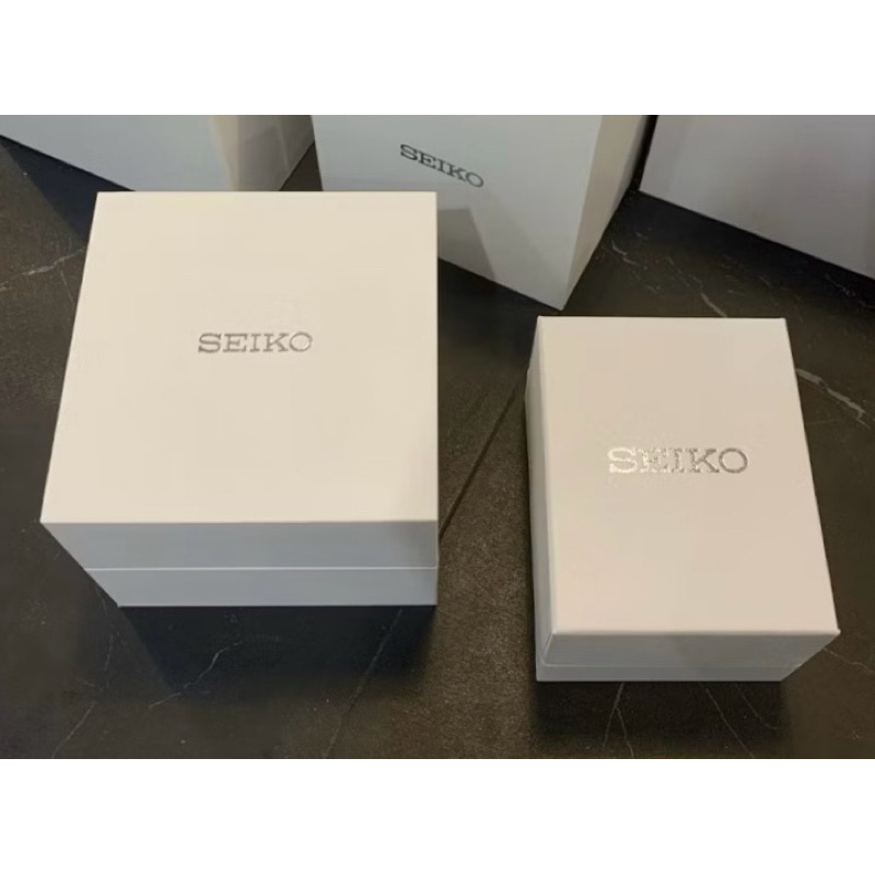 กล่อง SEIKO กล่องนาฬิกา SEIKO แท้ % ( มี2ขนาด ) - กล่องขาว / ด้านในสีดำ