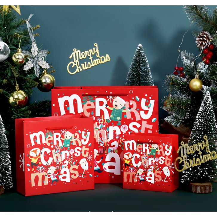 BH Christmas bag ถุงกระดาษคริสต์มาส พร้อมส่ง ราคาขายส่ง ส่งด่วน！พร้อมส่งในไทย.