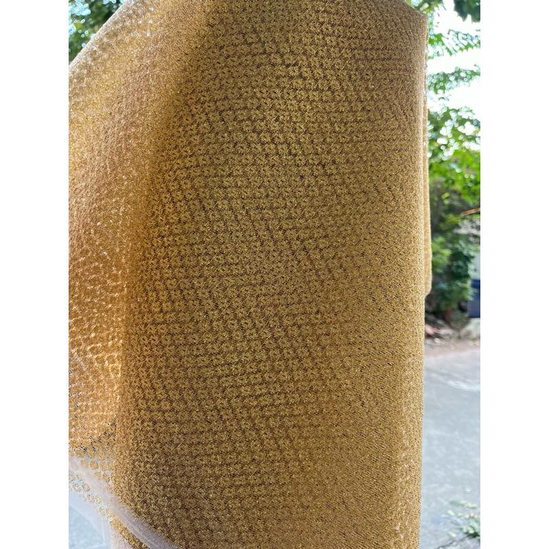 #ผ้าลูกไม้ ผ้าลูกไม้ลายพิกุลพิกุลสีเงิน-สีทอง ผ้าห่อขันหมาก ผ้าห่อสินสอด ผ้าห่อสังฆทาน  ราคาต่อหลา/เมตร มีพร้อมโบว์