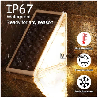 SJD-13LED ไฟเหลือง ไฟโซล่าเซลล์ Solar STEP light 13 LED IP67กันฝน ติดบันไดหน้าบ้าน เพิ่มความสวยงาม