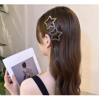 💕 💕 💕🌟🌟พร้อมส่ง !!!🌟🌟 เซตกิ๊บติดผมรูปดาวห้าแฉกประดับเพชรหรูหราเกาหลี 💕 💕 💕