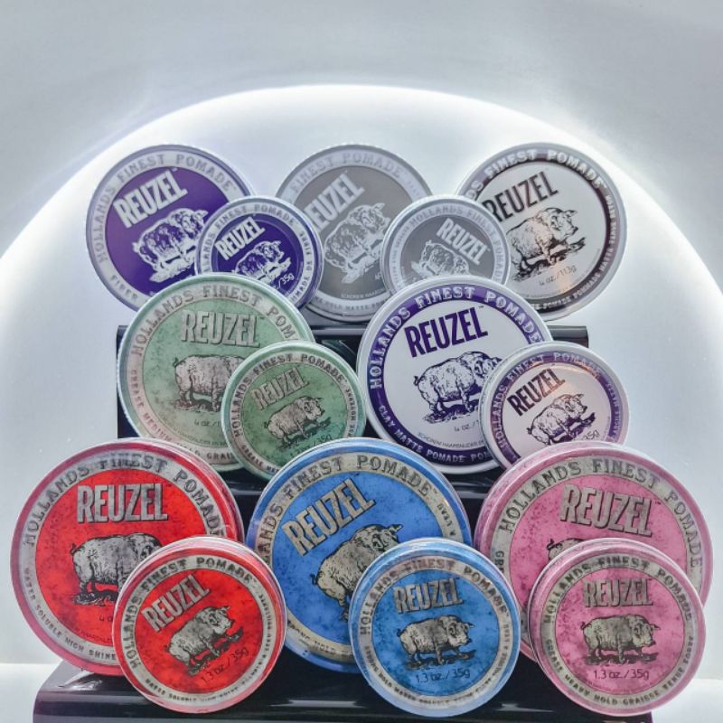 💥โค้ดลดทักแชท💥มีหลายสูตรของแท้❤️Reuzel Pomade Red Blue Green Pink 35g,113g โพเมดผลิตภัณฑ์จัดแต่งทรงและบำรุงเส้นผม