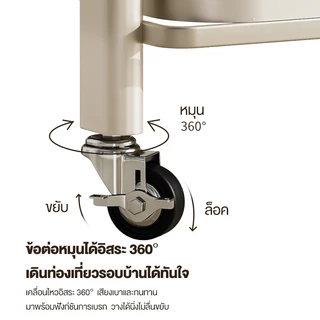 REX ชั้นเก็บของ ชั้นเก็บของรถเข็นเคลื่อนที่ พับได้ ไม่ต้องติดตั้ง ประหยัดพื้นที่ รับน้ำหนักได้ดี ไม่เขย่าง่าย
