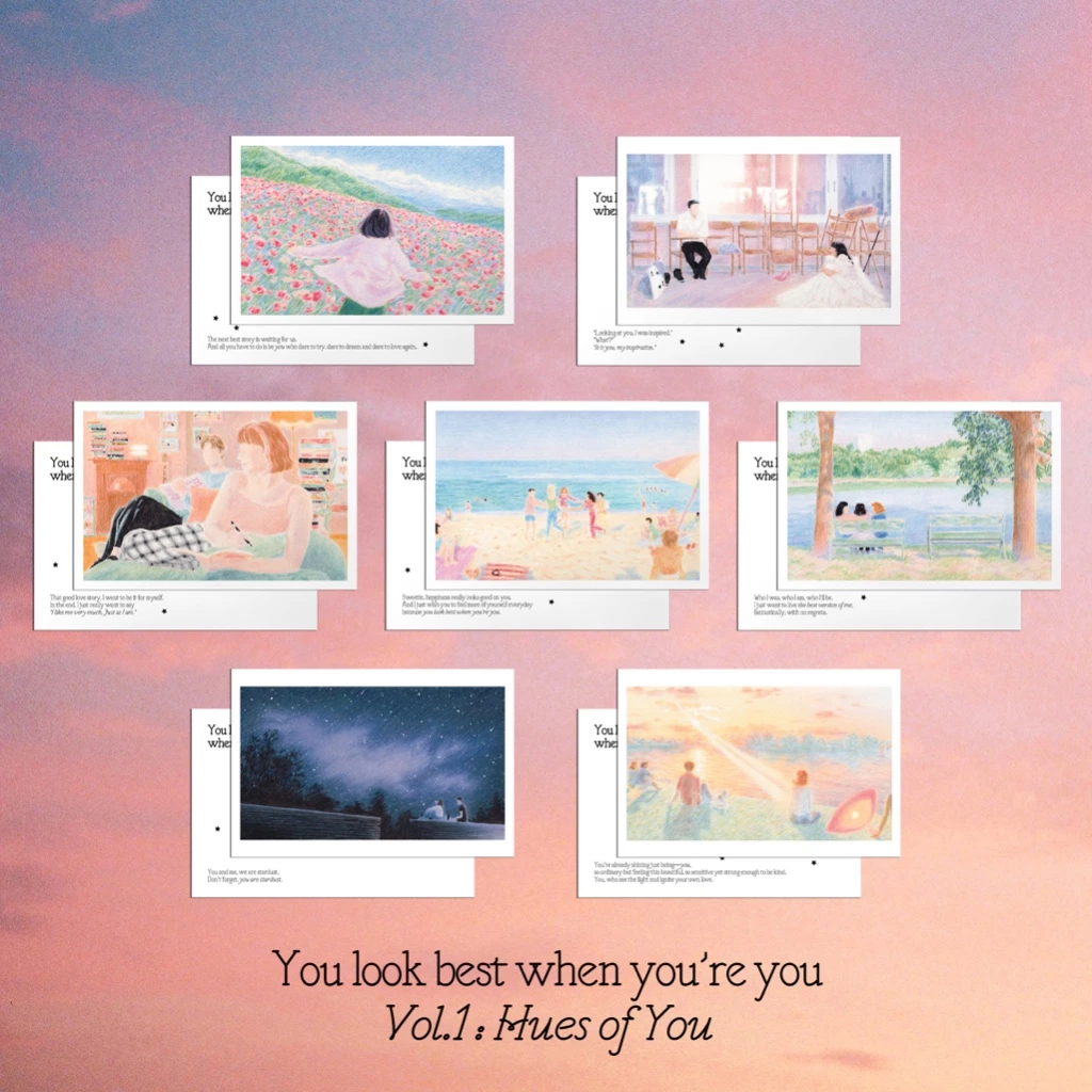☆ You look Best! Postcard โปสการ์ดภาพวาดสีไม้ days of light