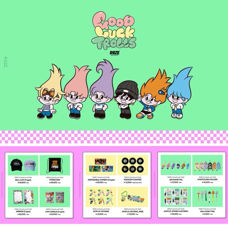 [พร้อมส่ง] RIIZE x Good Luck Trolls พวงกุญแจ