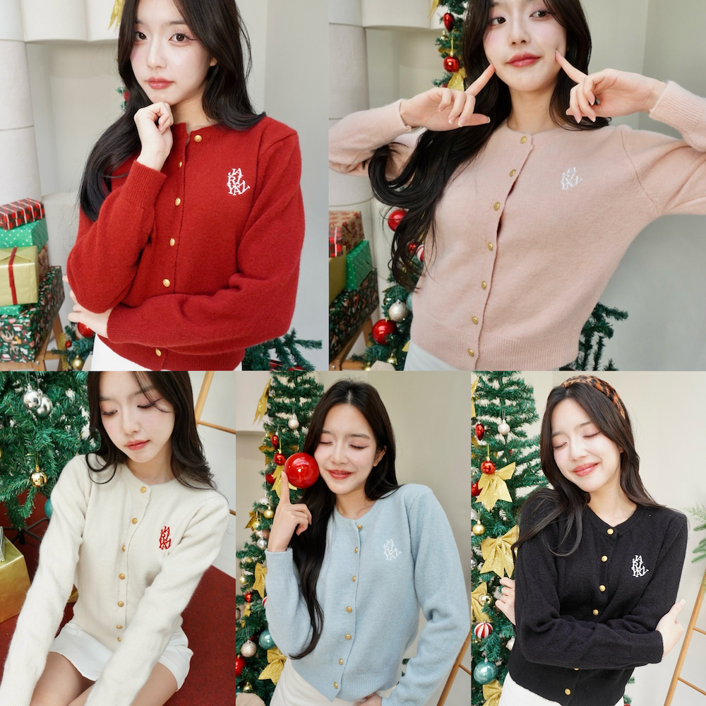 [Oversize_closets] พร้อมส่ง - เสื้อคาดิแกนไหมพรมสีพื้น มีดีเทล กระดุมทอง JRY