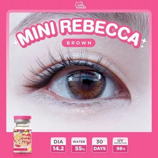 คอนแทคเลนส์ Mini Rebecca Brown / Gray (Kitty Kawaii) ขนาดมินิ 🌷 ลายฮิต สุดปังในเกาหลี