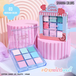 (1 ชิ้น) HF660 ซีเวนน่า คัลเลอร์ส คอตตอน แคนดี้ อาย พาเลทท์ SIVANNA COLORS COTTON CANDY EYE PALETTE