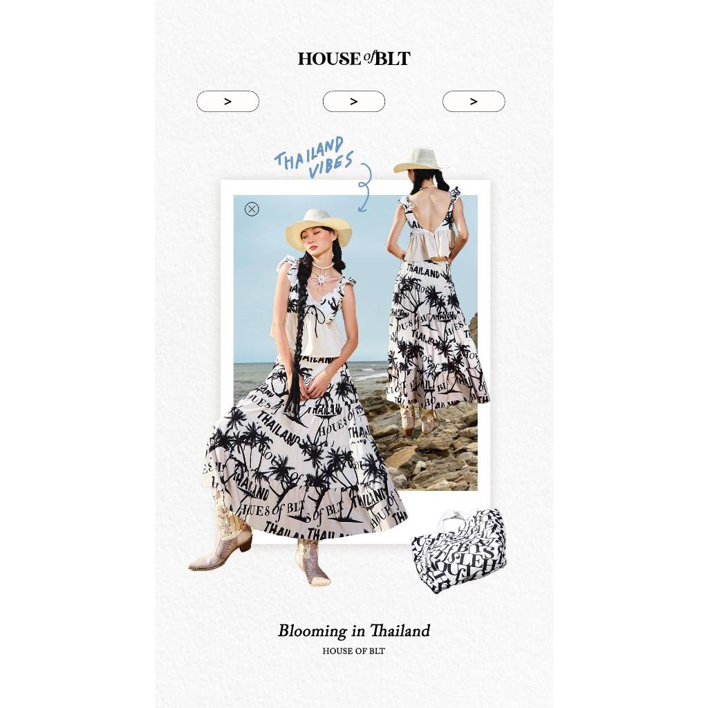 HOB059 BLT BRAND Set 2 ชิ้น พิมพ์ลาย ลุคไปเที่ยวทะเลแบบเก๋ ๆ