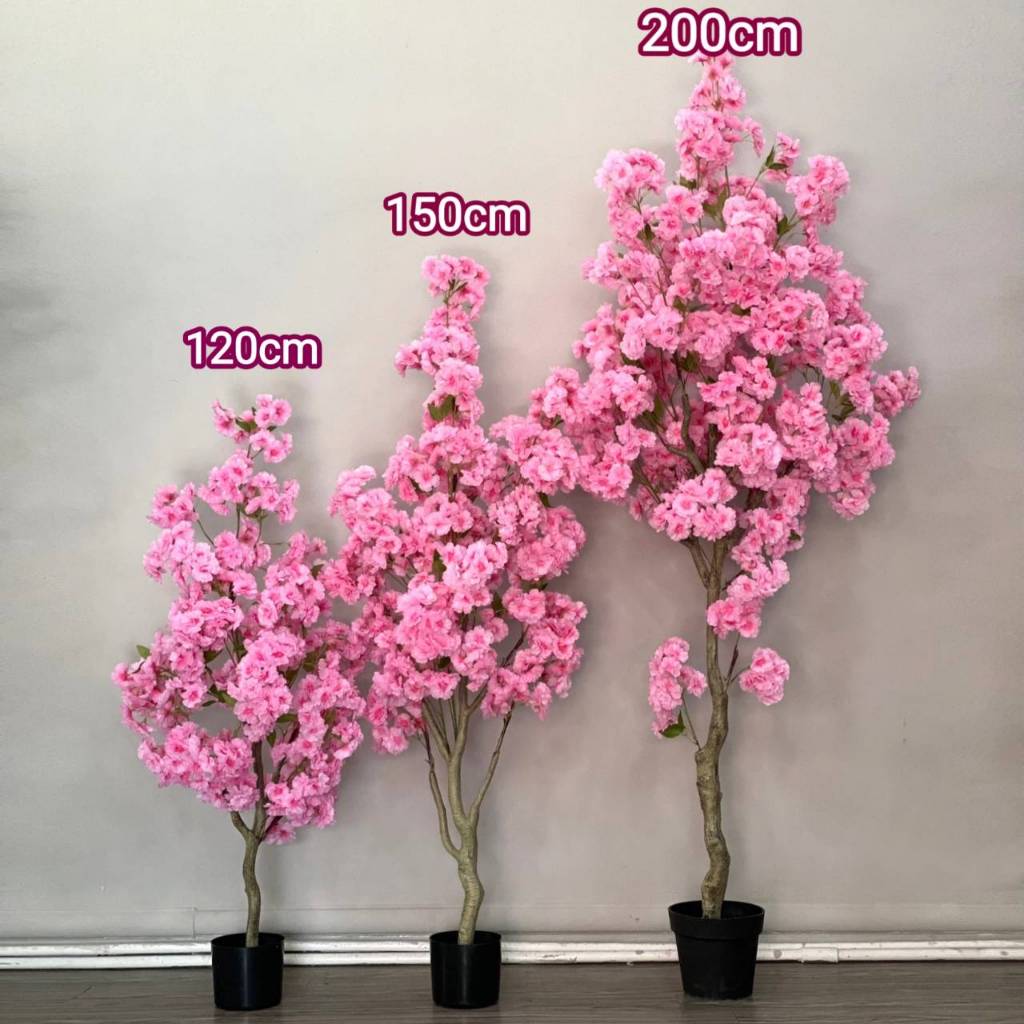 ต้นซากุระญี่ปุ่น ซากุระสีชมพู ต้นไม้ปลอม-ประดิษฐ์ สีสวย ตกแต่บ้านและสวน ห้อง คาเฟ่ Plant-SKR