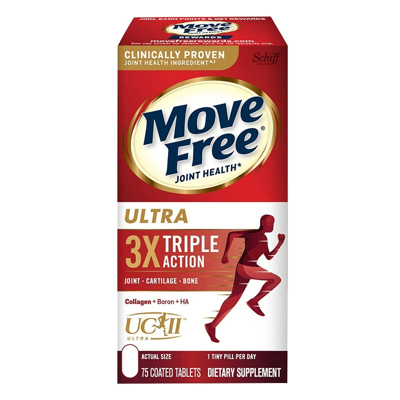 Schiff Move Free Ultra Triple Action Joint Supplement, 75 Tablets เสริมสุขภาพข้อกระดูกอ่อนและกระดูก-Global purchasing ag