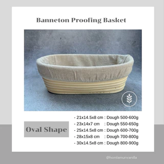 Banneton proofing Basket for sourdough ตะกร้าหวายพร้อมผ้ารอง ตะกร้าขึ้นรูปขนมปัง