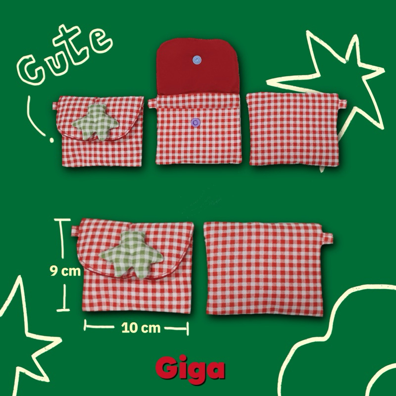Giga กระเป๋าสตางค์ Tomato ใส่บัตร ใส่เหรียญ ของจุ๊กจิ๊ก กระเป๋ามะเขือเทศ