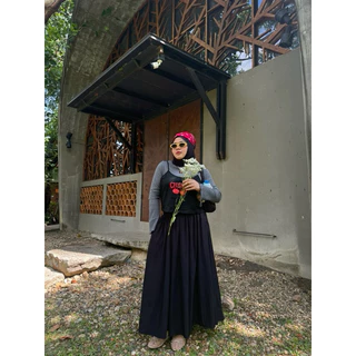 (A07) HEARTMADE——maison skirt(กระโปรงรูดเอวผ้า4ชิ้นสม๊อคหลังพร้อมกระเป๋าข้าง)