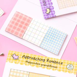 <พร้อมส่ง> โน๊ตกาวกระดาษ 90แผ่น 💖 Approching Romance 🪷 3แถบ 8โทนสี โพอิท เครื่องเขียน กระดาษโน๊ต เมมโม memo สก็อต