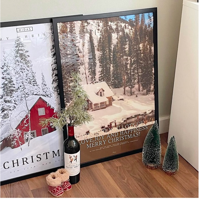 (พร้อมส่ง) รูปภาพแคนวาสธีมคริสต์มาสสส (เฉพาะรูป)🌲✨🎅🏻