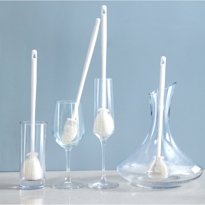 แปรงล้างขวดซิลิโคน แปรงล้างแก้ว ขวดนม ที่ล้างขวด ด้ามจับยาว สําหรับทําความสะอาดถ้วยแก้ว แปรงทำความสะอาด