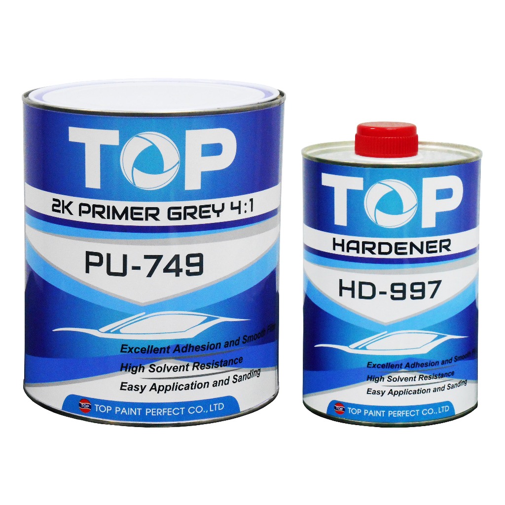 สีพ่นพื้น 4:1 TOP (4.5 Kg.) ขนาดชุดแกลลอน + ตัวเร่ง (A1+B1)