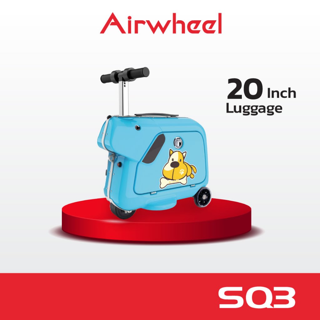 Airwheel SQ3 สีฟ้า (Blue) กระเป๋าเดินทาง ไฟฟ้า Airwheel นั่งขับได้ ประกันสูงสุด 1 ปี