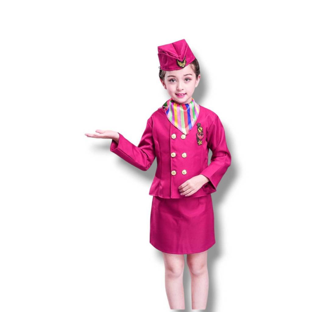ชุดแอร์โฮสเตส ชุดอาชีพเด็ก ผญ