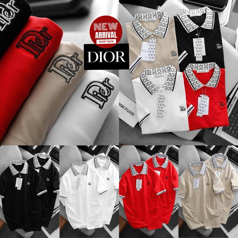 Dior Men’s Polo เสื้อโปโลแขนสั้นคอปกชาย ส่งไวจากไทย
