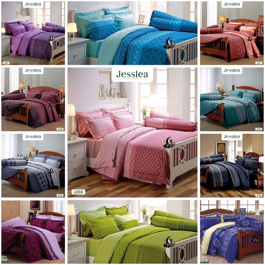 Jessica ชุดผ้าปูที่นอน 3.5/5/6 ฟุต (ไม่รวมนวม) พิมพ์ลาย Graphic Print J219-J256