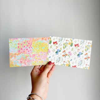 amuse stuff-postcard flower pattern โปสการ์ดลายดอกไม้อะมิวส์