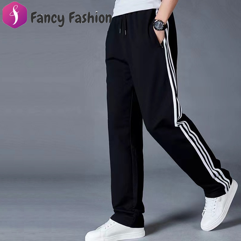 Fancy Fashion กางเกงผู้ชายกางเกงกีฬาลำลองผ้าฝ้ายแท้คุณภาพดีราคาถูกกางเกงลายปักสอ