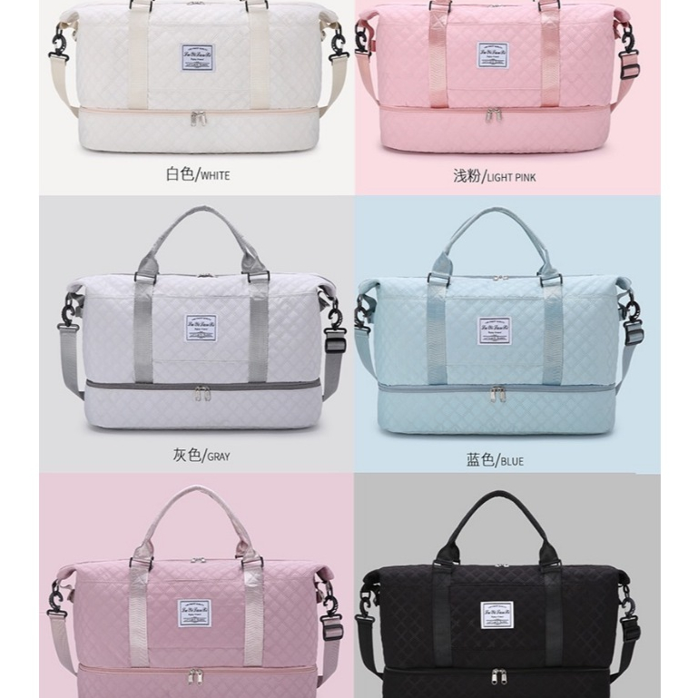 กระเป๋าเดินทางแฟชั่น กระเป๋าฟิตเนต สุภาพสตรี กันน้ำ ขยายได้ จุได้เยอะ -- L31