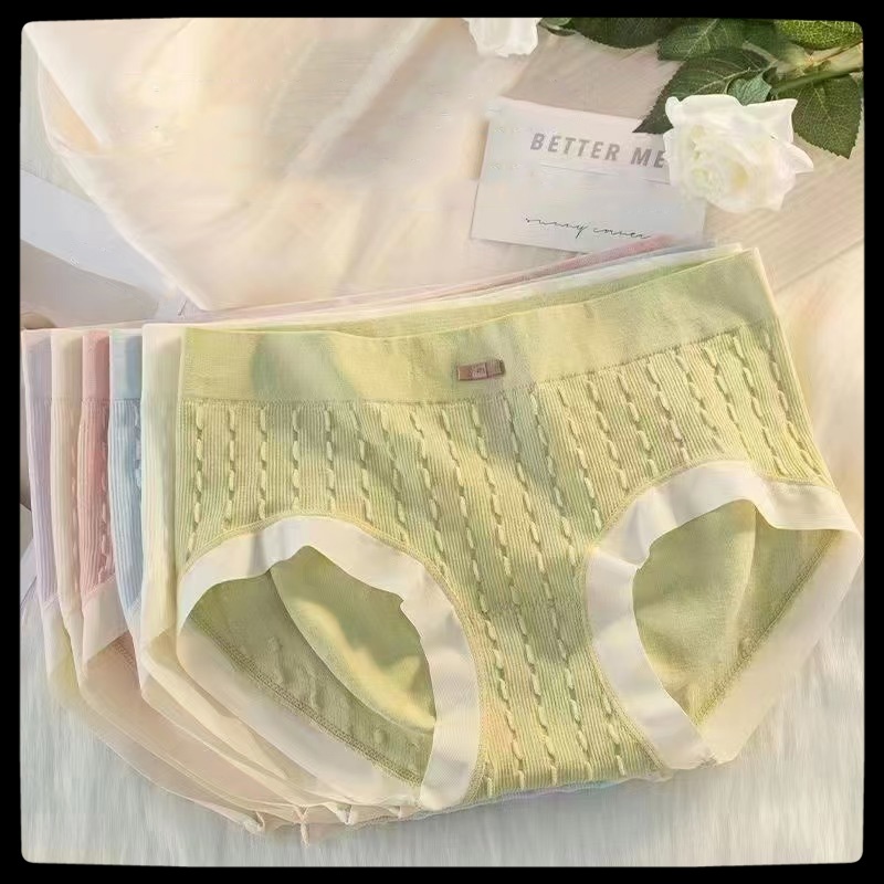 กางเกงใน panty โบว์ลูกไม้ กางเกงในผ้าในลอนหญิง สไตล์นักเรียนเกาหลี Free Size