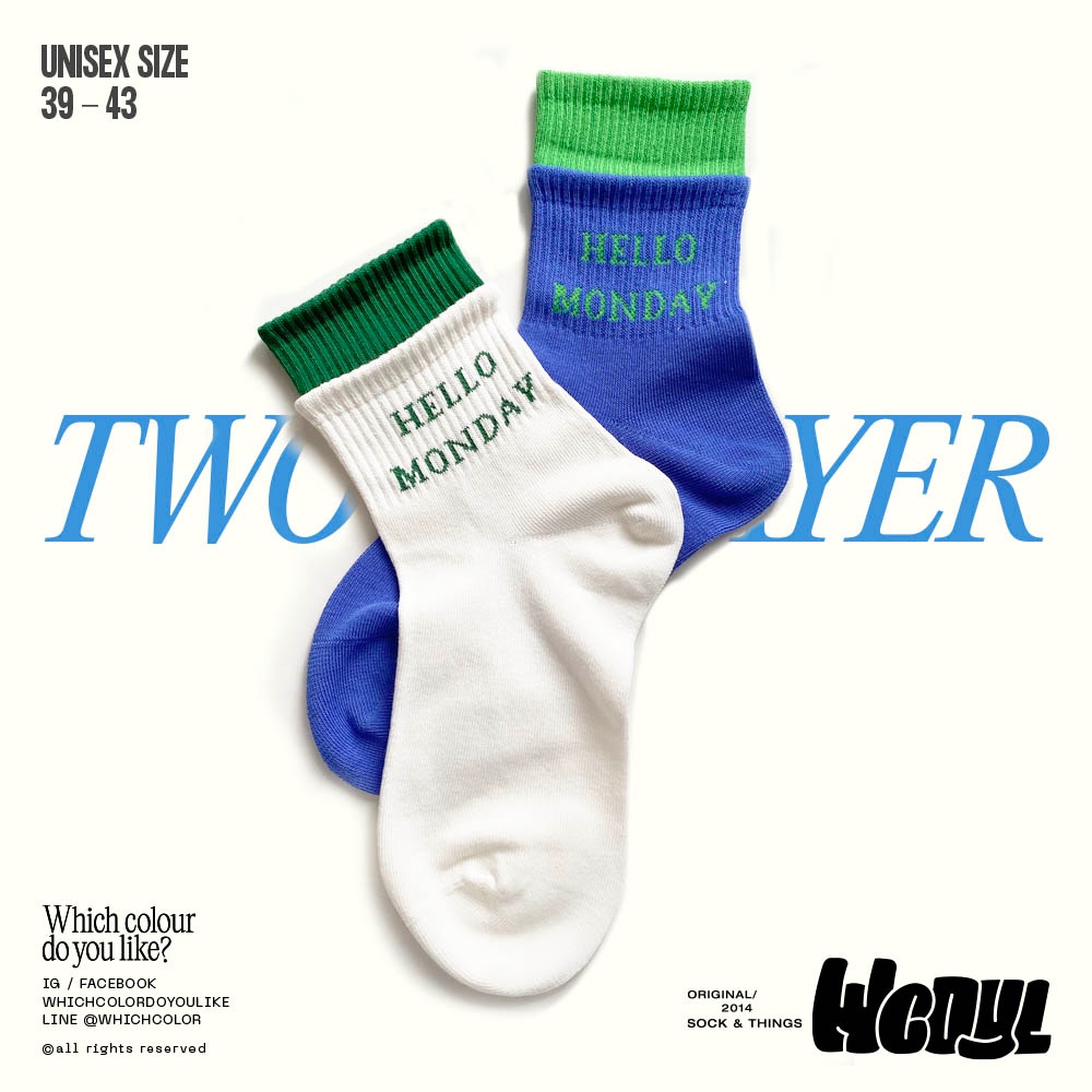 TWO—LAYER ถุงเท้า 2 เลเยอร์ unisex