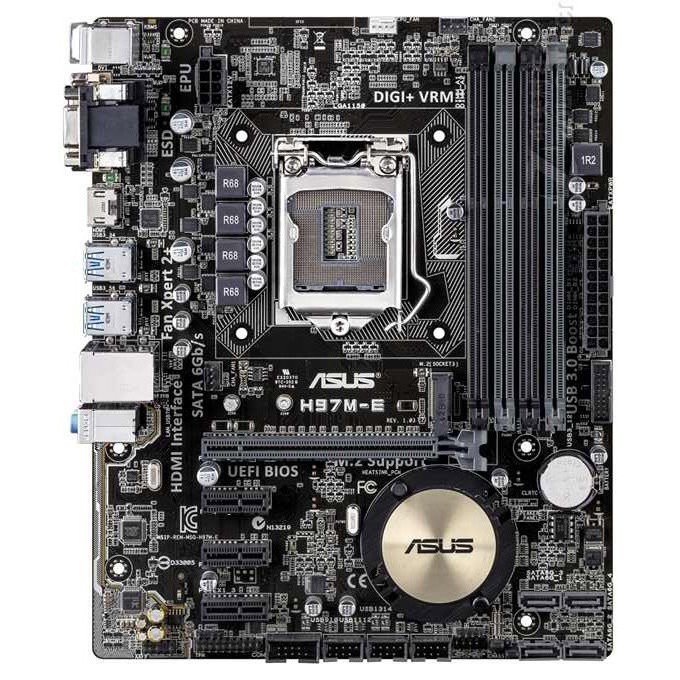 Mainboard INTEL ASUS H97M-E (Socket 1150) มือสอง พร้อมส่ง แพ็คดีมาก!!! [[[แถมถ่านไบออส]]]