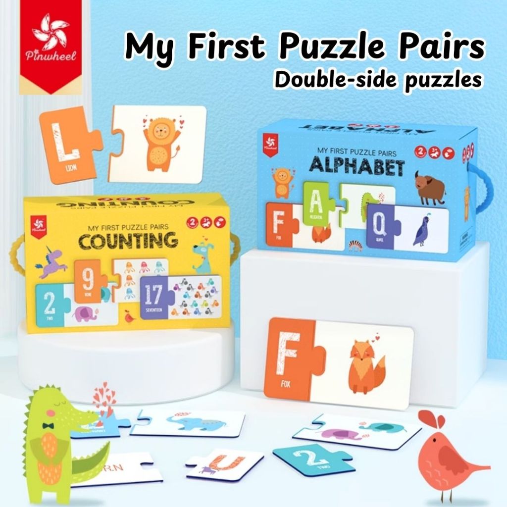 พร้อมส่ง ✅ Pinwheel My First Puzzle Pairs Alphabet and Counting จิ๊กซอว์จับคู่