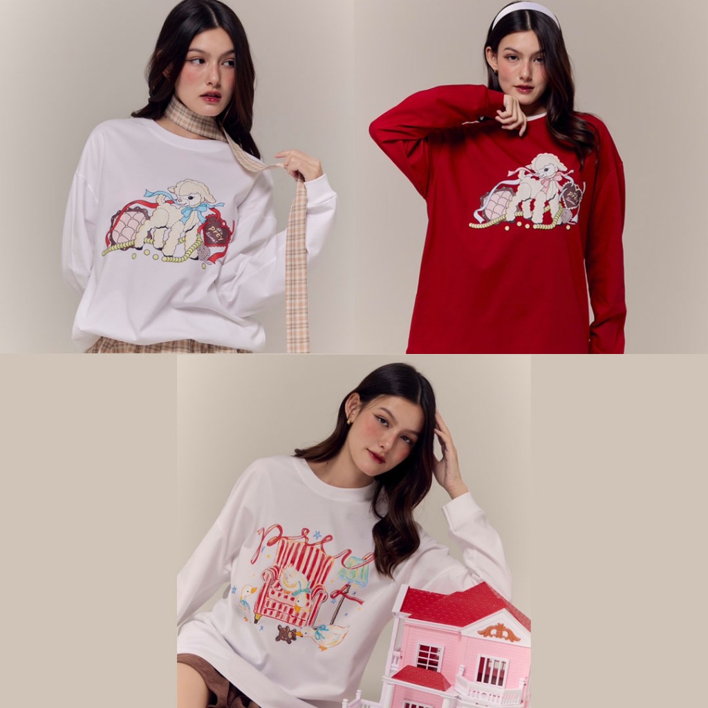 prey เสื้อยืดแขนยาว cozyduck&baby lamb long sleeve