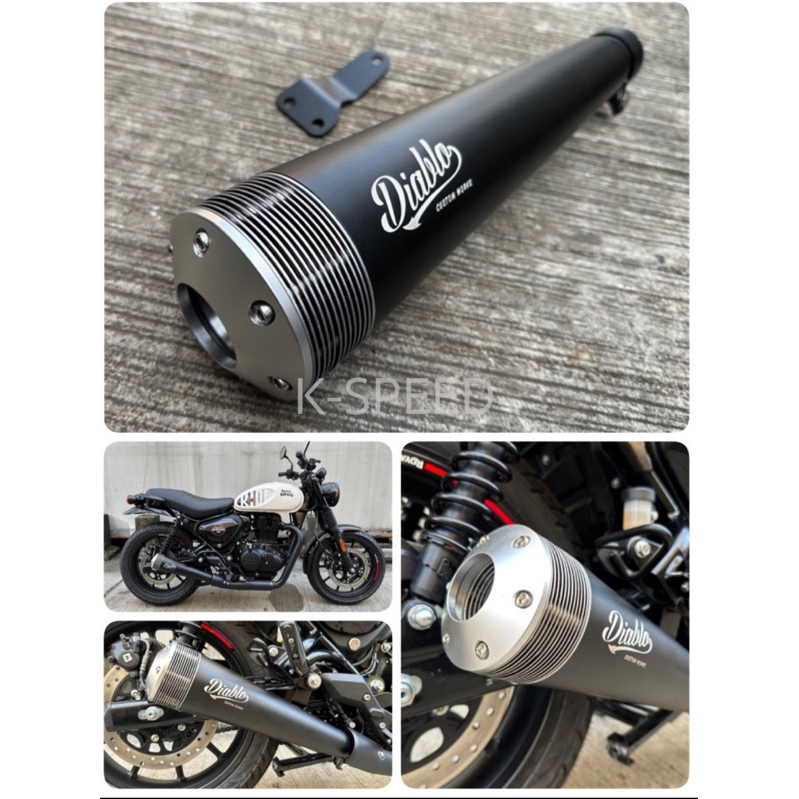 ท่อแต่ง Diabolus J13 Slip on For Royal Enfield hunter 350 HT01