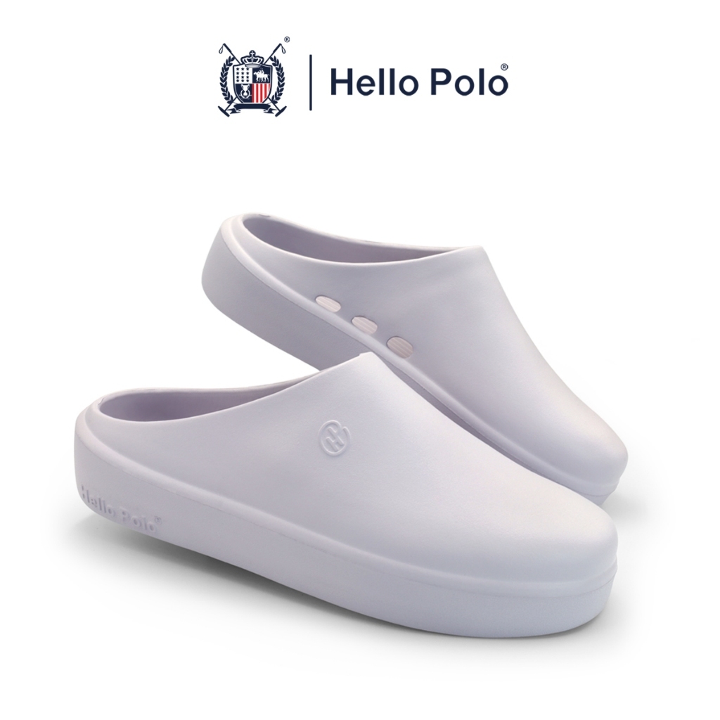 Hello Polo รองเท้าแตะแฟชั่น แบบสวม รองเท้าพื้นนิ่ม สำหรับผู้ชายและผู้หญิง พื้นหนาใส่สบาย เหมาะทุกฤดู HP8023
