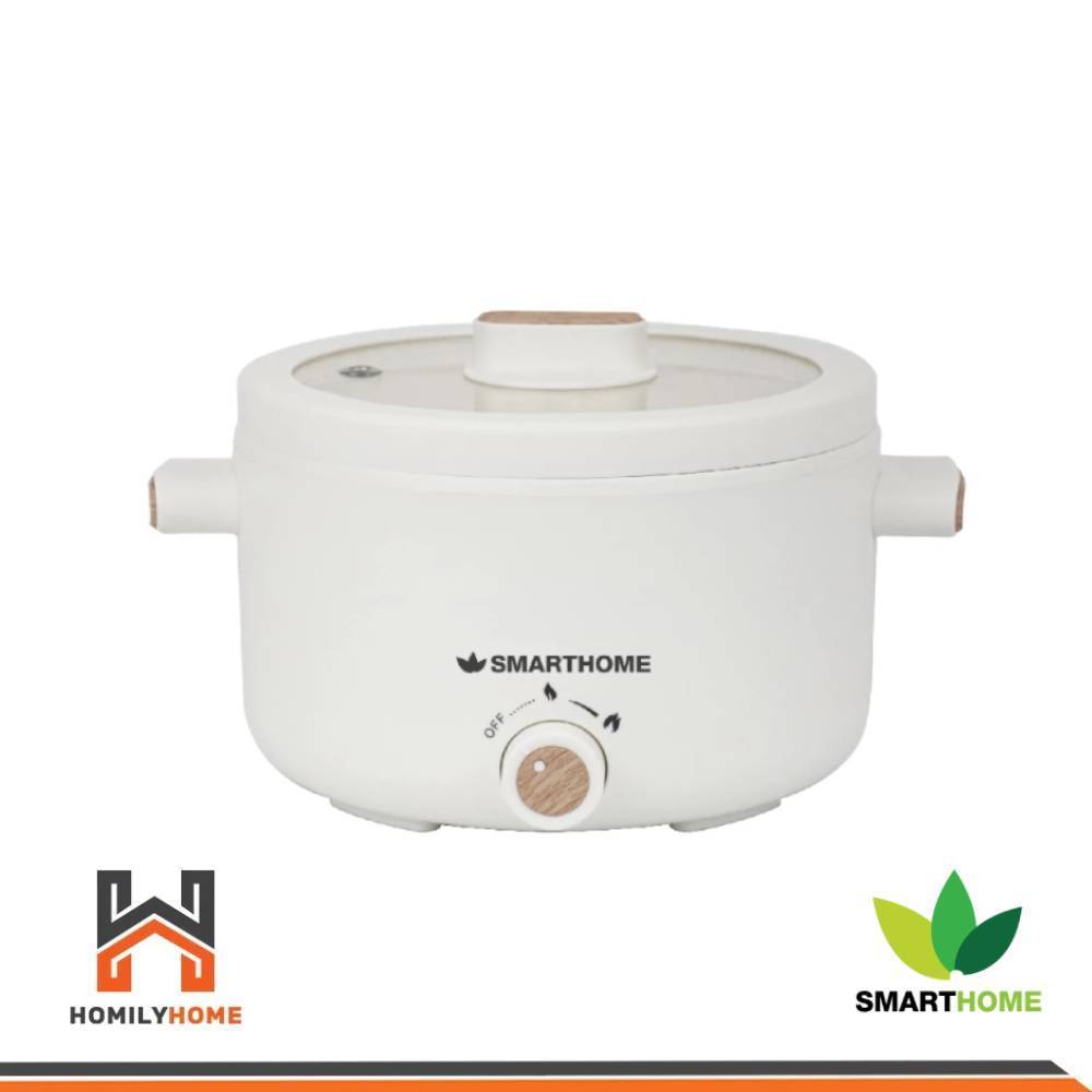 SMARTHOME หม้ออเนกประสงค์ รุ่น SFP701 ความจุ 2 ลิตร เคลือบเซารามิก หม้อชาบู หม้อสุกี้ กระทะไฟฟ้า