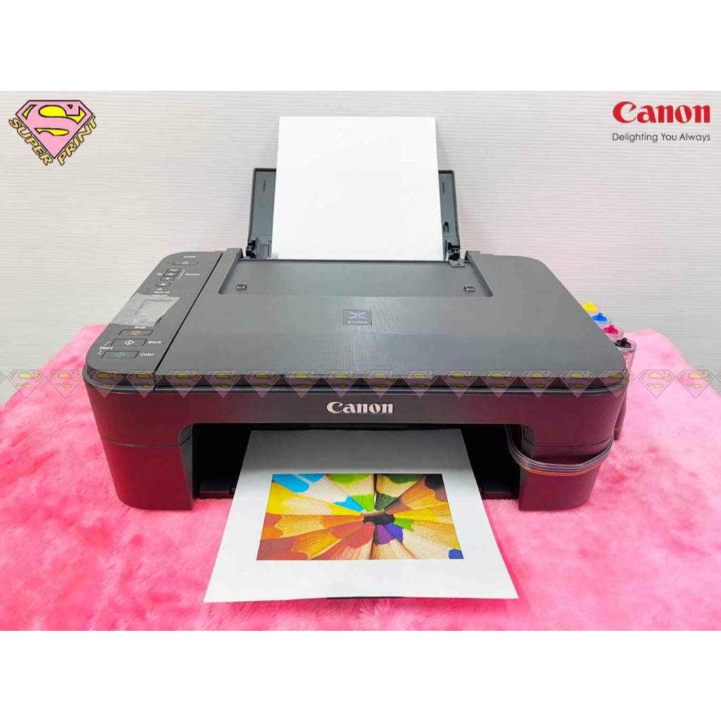 CANON E3370 เครื่องพร้อมแทงค์ หัวพิมพ์มือ1 - พิมพ์, สแกน, ถ่ายเอกสาร, WiFiโดยตรง