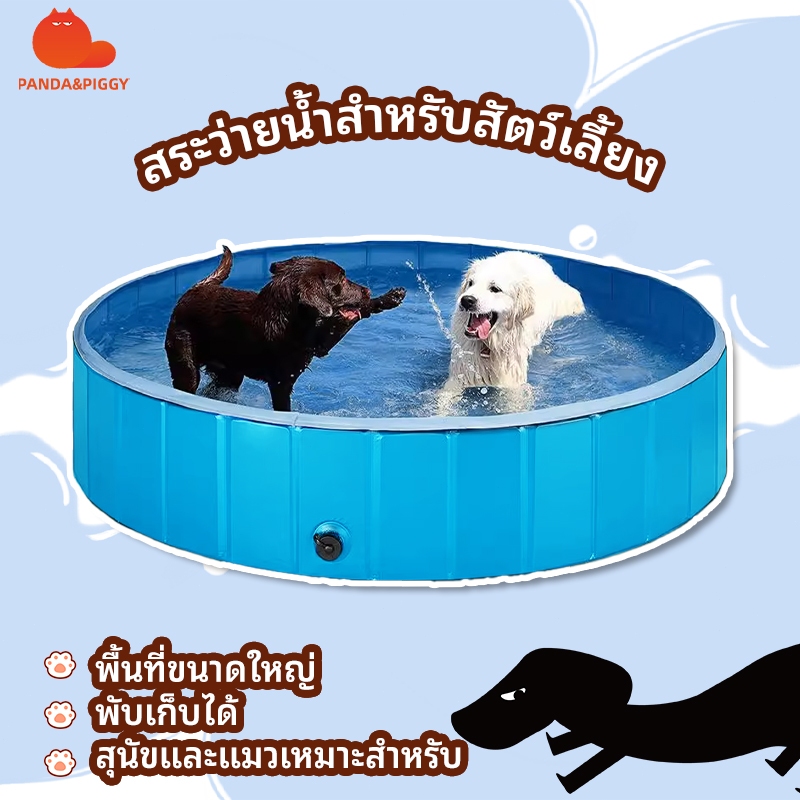 Panda & Piggy:สินค้าสัตว์เลี้ยง สระว่ายน้ำ สระน้ำ สระน้ำพับได้ สระน้ำสุนัข หนาพิเศษ สระสุนัข สัตว์เลี้ยงพับได้