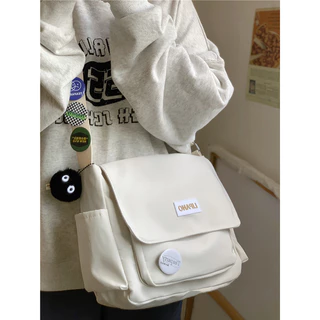 กระเป๋าผ้าแคนวาส Canvas Bag สไตล์มินิมอล ใบใหญ่ / จุเยอะ สไตล์เกาหลี น้ำหนักเบา ใช้เรียน ทำงาน เที่ยว รุ่น L24