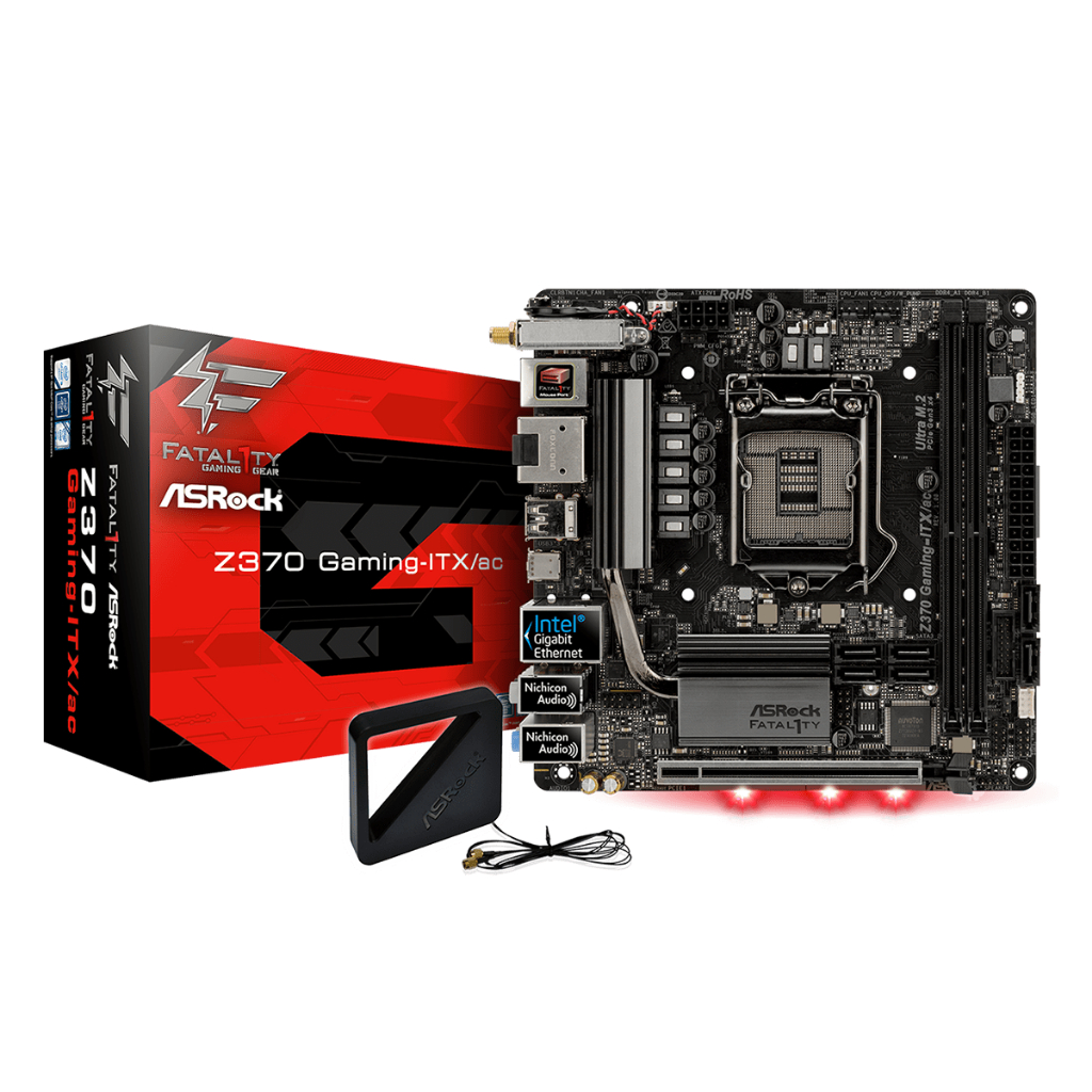 MAINBOARD (เมนบอร์ด) 1151v2 ASROCK Z370-I FATAL1TY GAMING-ITX/AC [Mini-ITX] ตัวท็อป พร้อมส่ง
