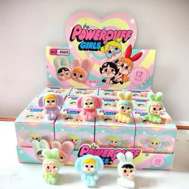 กล่องสุ่มpowerpuffgirlขนกํามะหยี่่นุ่มละมุนสุดน่ารัก ยกbox12จุ่ม สินค้าพร้อมส่งจากไทย