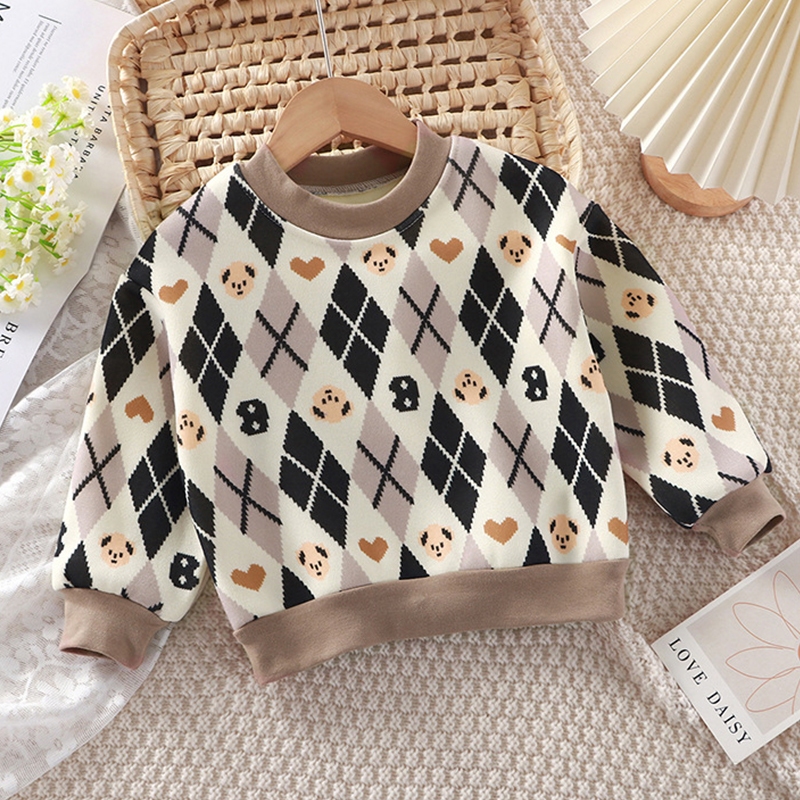 เสื้อสเวเตร์เด็ก เสื้อกันหนาวเด็ก คอกลม ลายน่ารัก วันคริสมาส ผ้านิม่ #21212